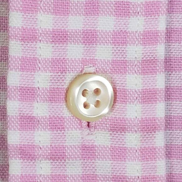 Polo Ralph Lauren Shirt Oxford Mens Size Medium M Pink Plaid Button Down SS - Picture 6 of 9